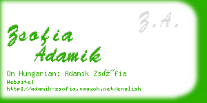 zsofia adamik business card